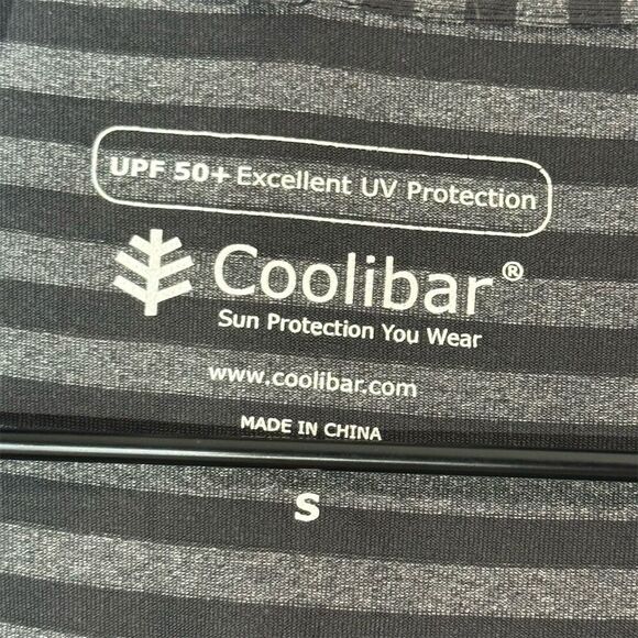 Coolibar Women’s Striped Open Front Cardigan S UPF 50+ UV Protection Gray Black - Picture 7 of 9